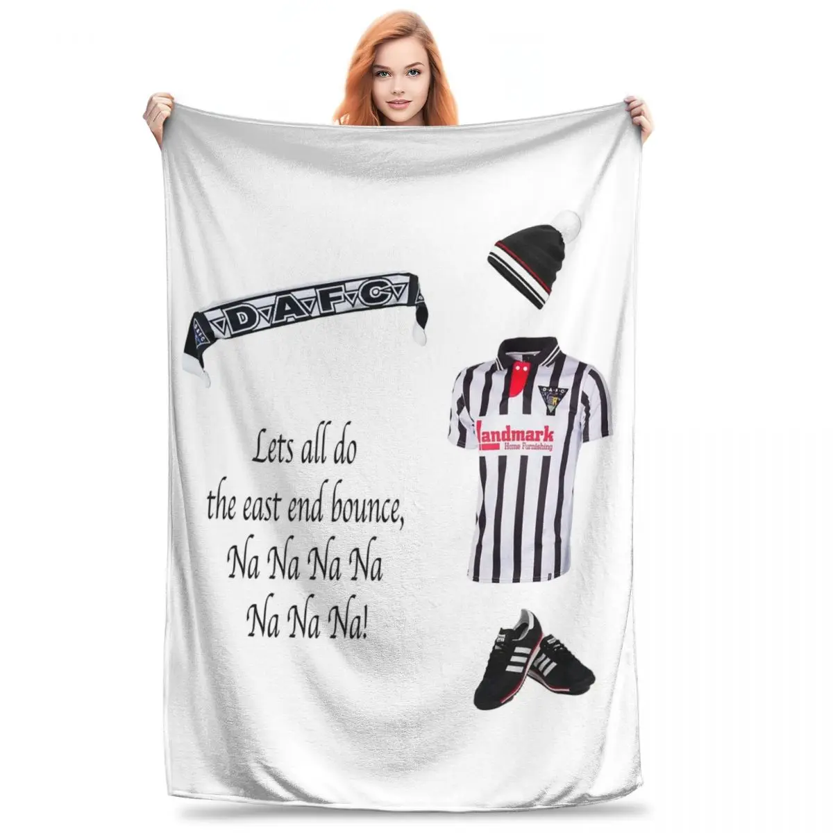 Dunfermline Athletic FC Blanket Flannel Lightweight Throw Blankets Sofa Throw Blanket For Home Bedroom Travel Throws Bedspread