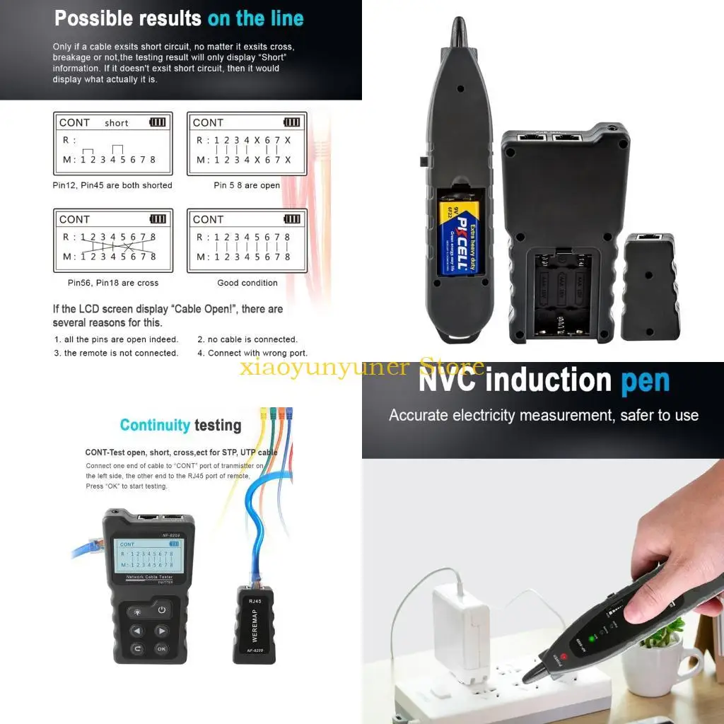 P9JB Line Finder Line Detector for POE Testing Cable Detecting Poe