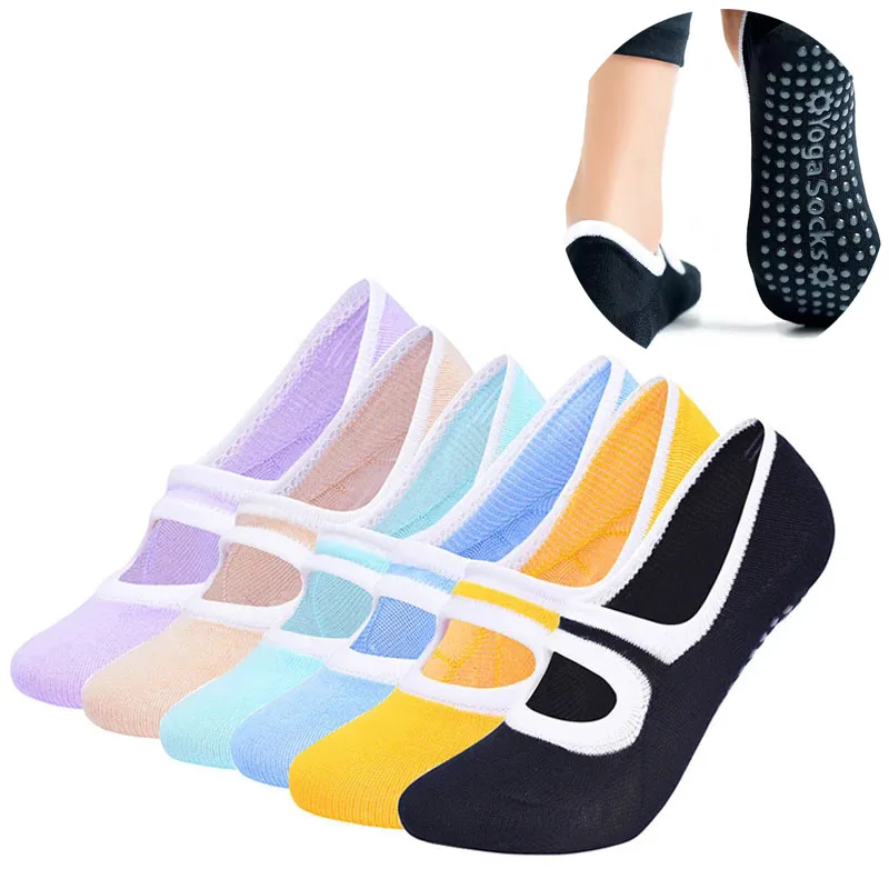 New Women Bandage Yoga Socks Anti-Slip Quick Dry Breathable Shock Damping Pilates Ballet Gym Workout Fitness Sports Socks