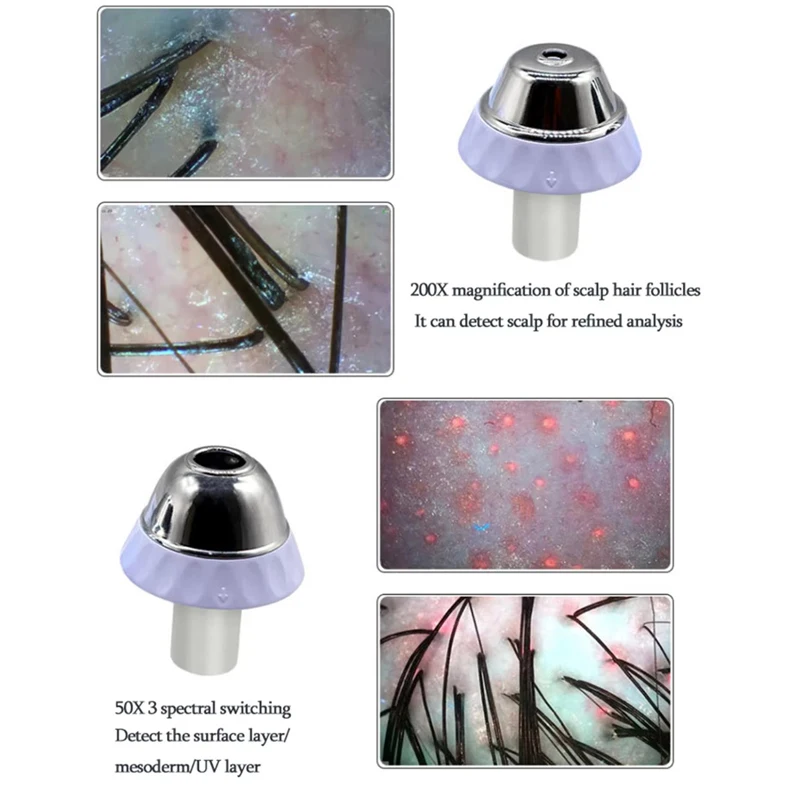 Professionele 11 Inch Huid Haar Detector Hoofdhuid Haarfollikel Vocht Huid Poriën Pigment Vergrootglas Analyzer Huid Pigment Tester