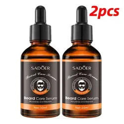 2pcs Beard Care Essence Fast Essential Oils Essence Serum For Thicker Fuller Beard Moisturizing Oil