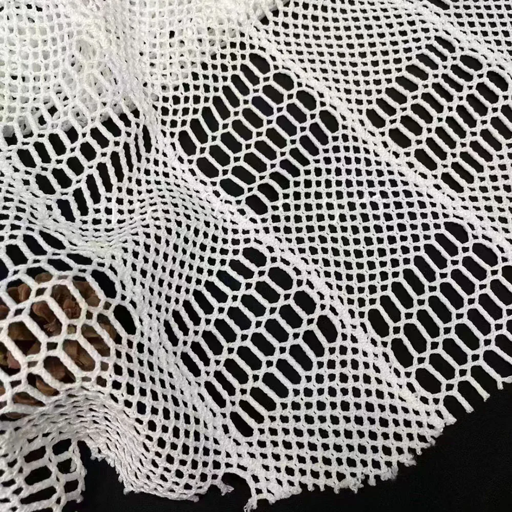 Women\'s Big Mosaic Mesh Fabric,Designers Fashion Show Cloth,Innovative Sewing Materials,DIY, Summer,Hollow Out Vest Net Cloth