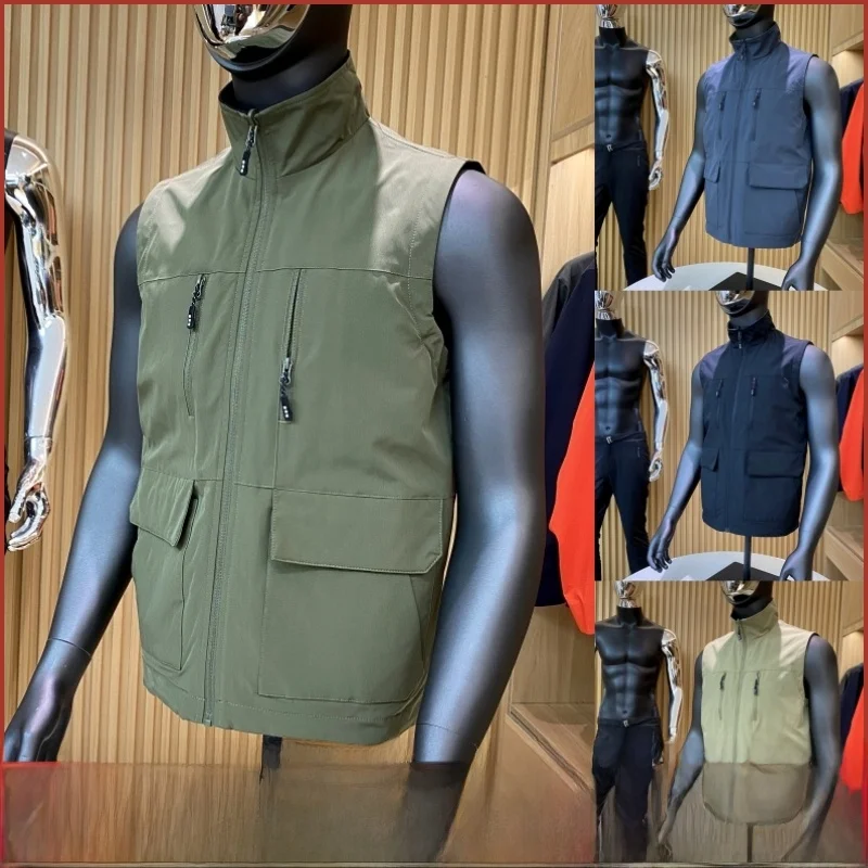 

Мужская двусторонняя одежда на подкладке, повседневный воротник-стойка, уличный ветрозащитный теплый жилет, осень-зима, Новое поступление, подходит-стойка Z...