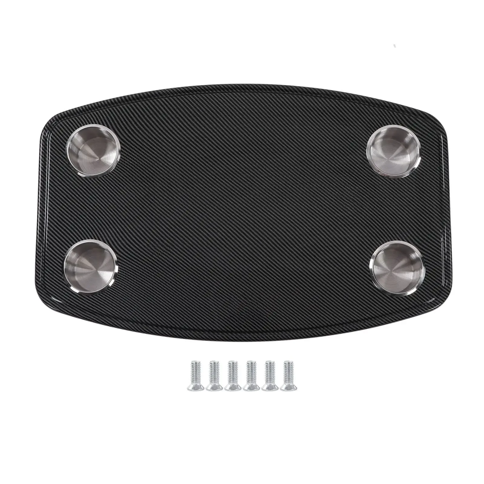 

Съемная прямоугольная столешница для автофургона, черная поверхность с 4 стальными подстаканниками, 600 × 380 мм для яхт, дома на колесах и кемперов