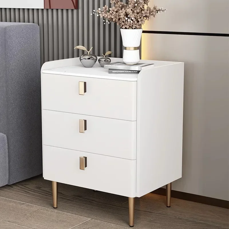 Bed Table Coffee Mesas Storage Cabinet Desk Round Bedside Nordic Side Room Night Locker Table De Chevet Drawer Nightstands