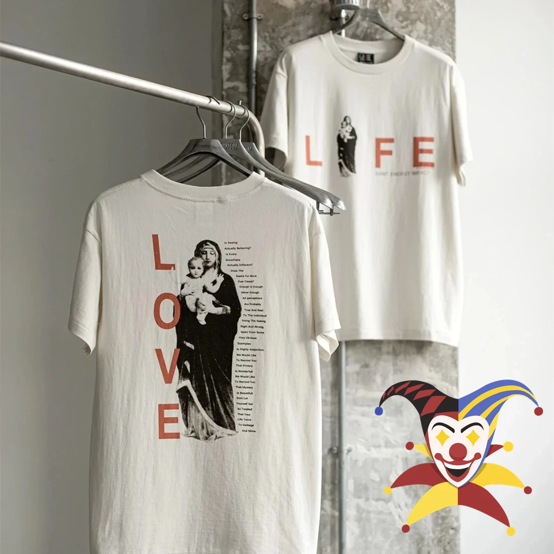 

Lady Of Life Print SAINT T-Shirt Men Women Oversized Tee Tops T Shirt With Tags