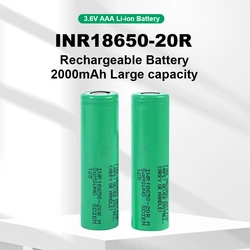 10pc 2024 100% Rechargeable lithium battery 18650 Battery 3.7V 2000mAh 34B pour lamp de poche chargeur USB original new NCR18650