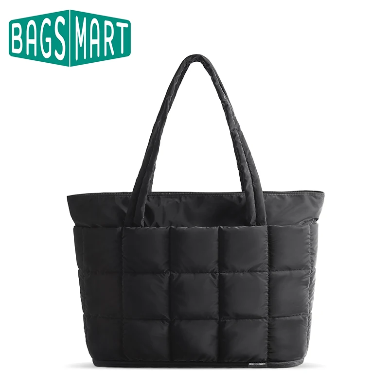 BAGSMART Travel Tote Bag Women Expandable Zipper Carry On Bag Water-Resistant Quilted Weekender Bag for Nurse Work