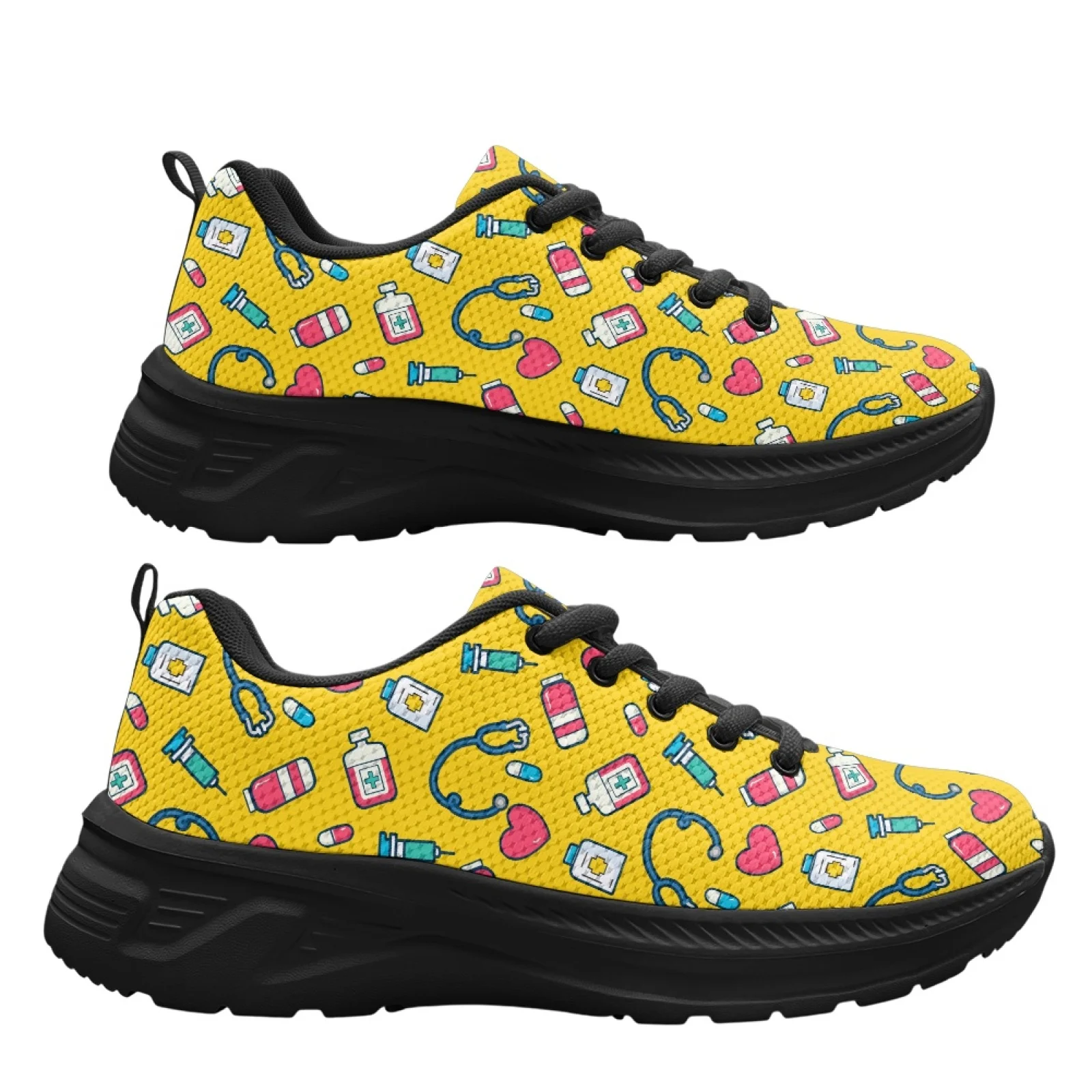 PENSTROLL Fashion Sneakers Breathable Mens Running Shoes for Workout Dads Medical Theme