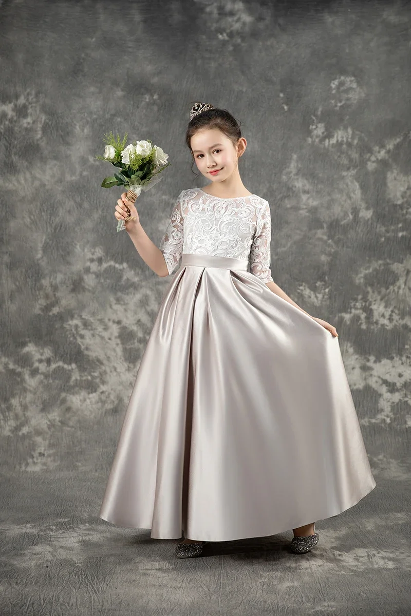 

Flower Girl Dresses Girl Long Bridesmaid Dresses For Wedding Prom Gown Party Dress Kids First Communiom Formal Evening Vestidos