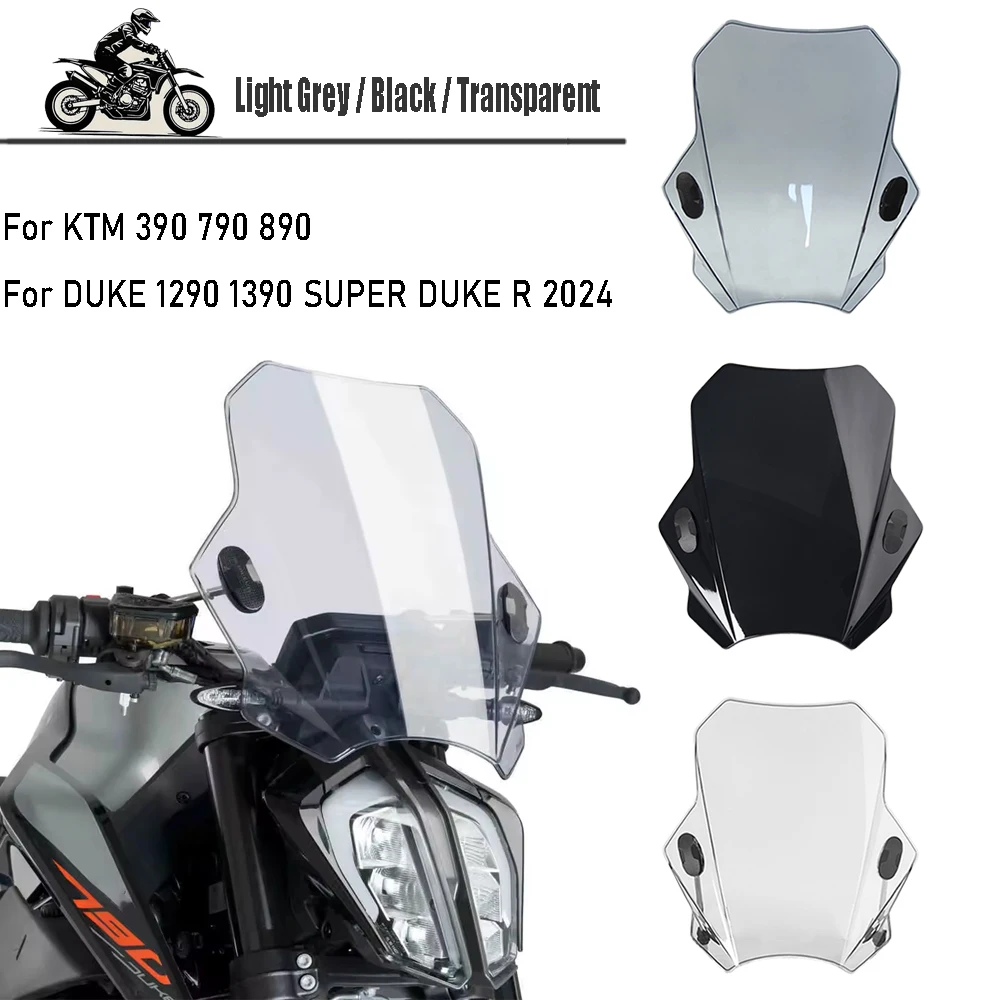 

Для KTM 390 790 890 DUKE 1290 1390 SUPER DUKE R 2024, переднее лобовое стекло, дефлектор ветрового стекла, защита