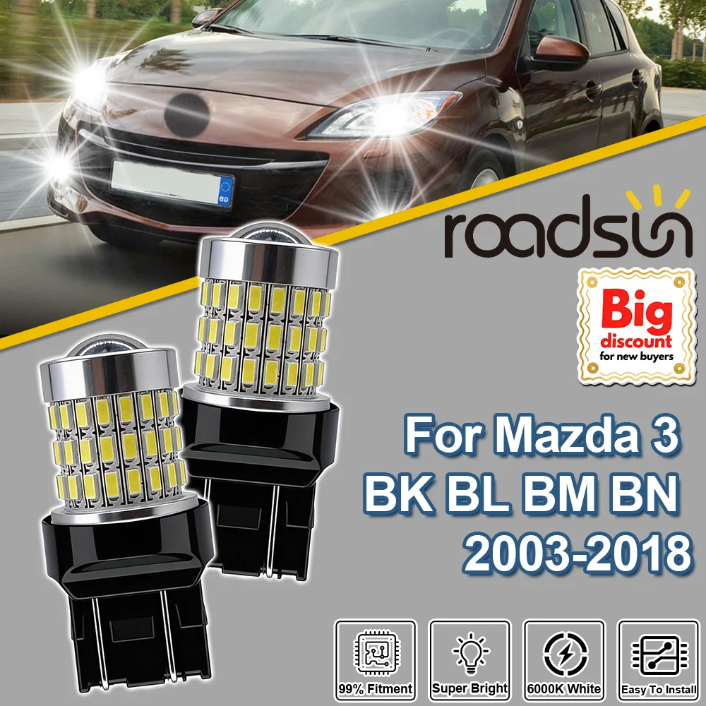 2Pcs For Mazda 3 Bk…