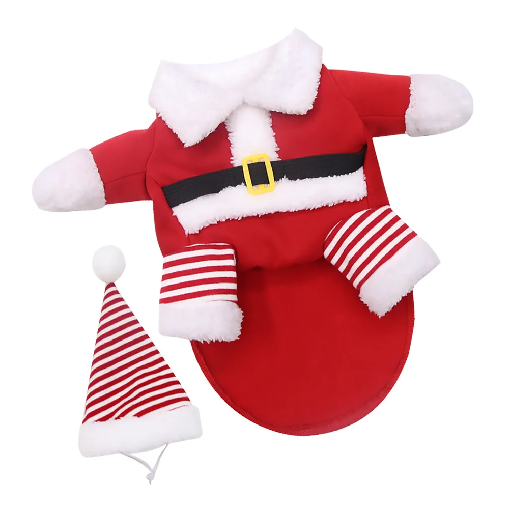 

1Set Pet Christmas Clothes Set Stylish Dog Xmas Costume Soft Durable Coat for Small Dogs Photo Party Halloween