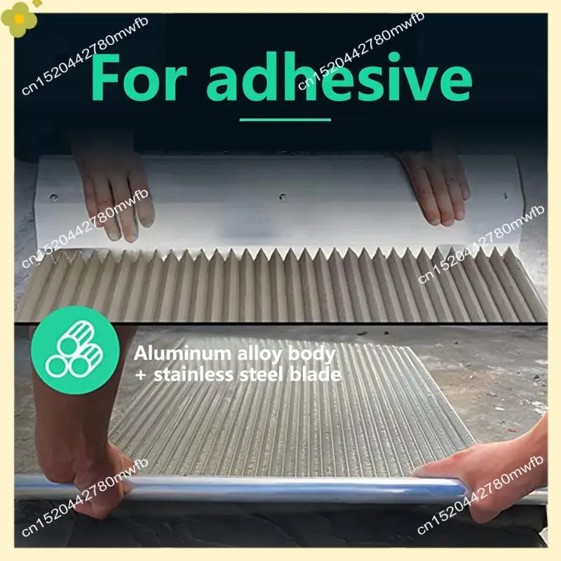 LDHL Triangular Trowel 10Mm Eye 600Mm Long Stainless Steel Adhesive / Mortar Tile Tool Construction