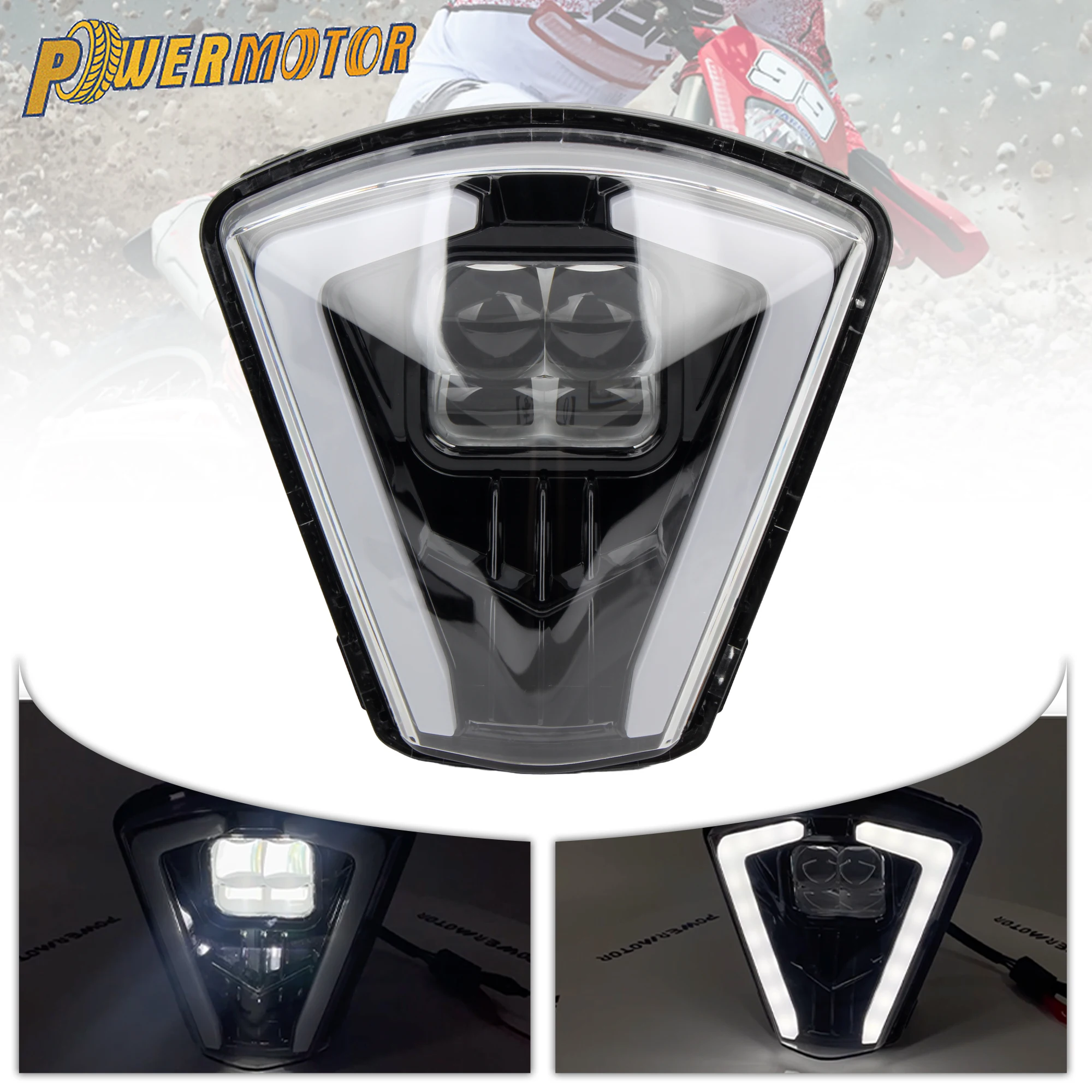 

2024 2025 Motorcycle LED Headlight Wick For GASGAS EX EC 300 350F 400F 450F 500F SM700 Motocross Enduro DirtBike Headlamp Parts