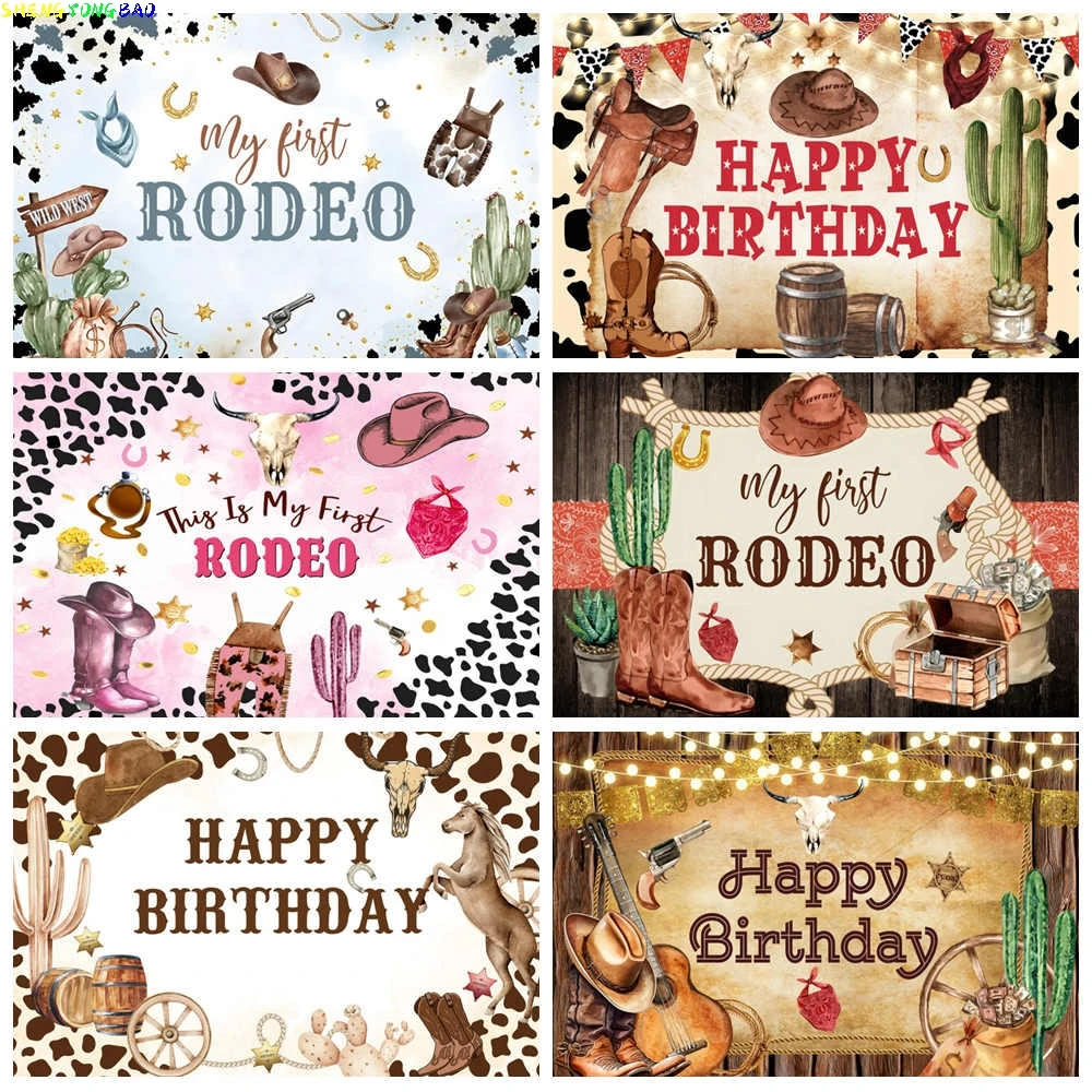 

Western Cowboy Horse Photography Backdrops Rustic Farm Wood Barn Door Kids Birthday Party Decor Indoor Cowgirl Background VF-03