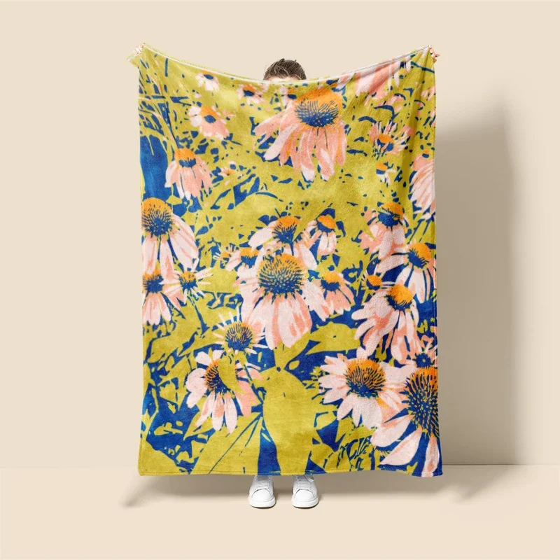 Home decoration plush Throw Sofa blanket Anime animals Bedspread bed fluffy soft blankets decor Plaid Modern morandi Abstract