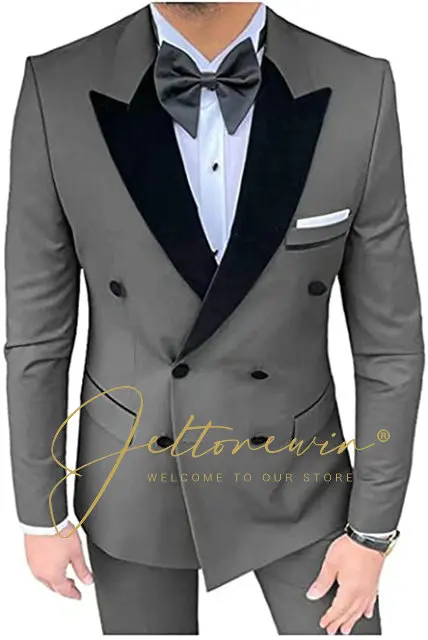 

Solid Mens Dress Blazers Double Breasted Slim Thin Blazer Suit Wedding Business Costume Homme Casual 2 Piece Men Clothing