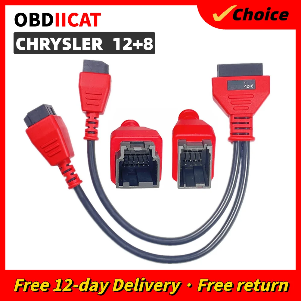 For Chrysler Programming Cable FCA 12+8 Connector Cable ForAut-el DS808 Max-isys 906 908 PRO ELI-TE Autel Chr-ysler 12+8 Adapter