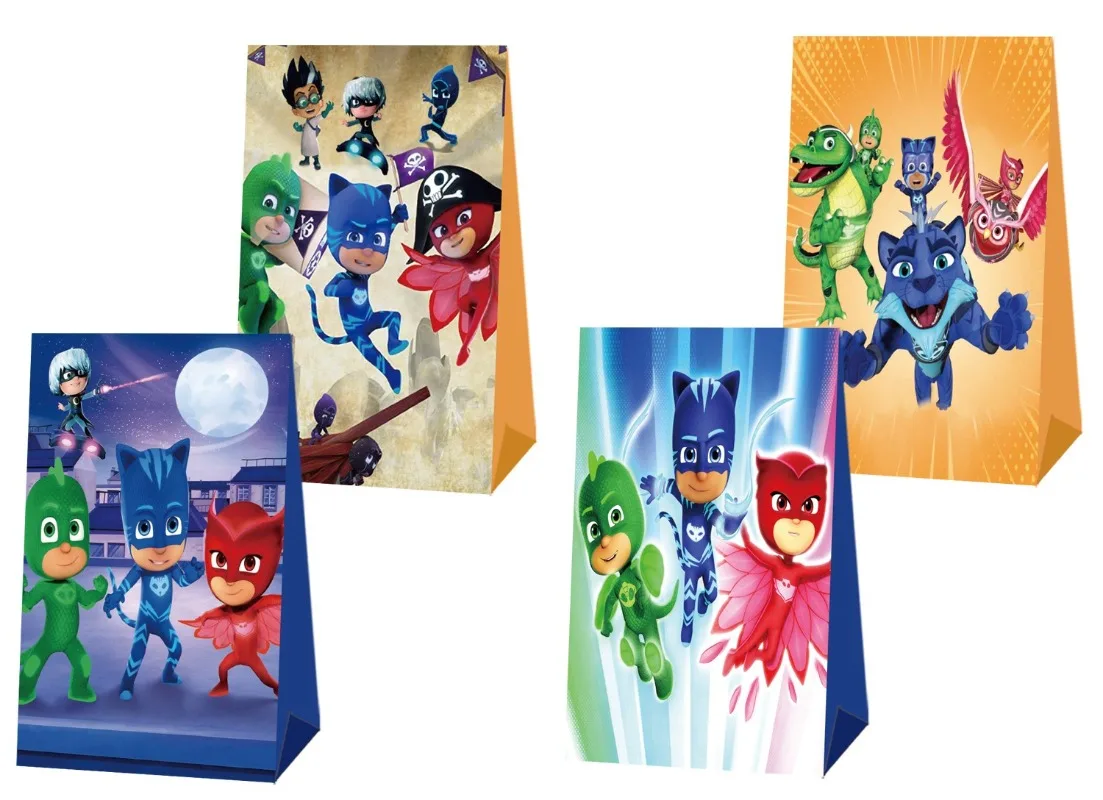 Anime PJ Masks Creative Cute Candy Gift Bag Birthday Party Candy Popcorn Festival Gift Packaging Paper Bag Christmas Gift Bag view 5