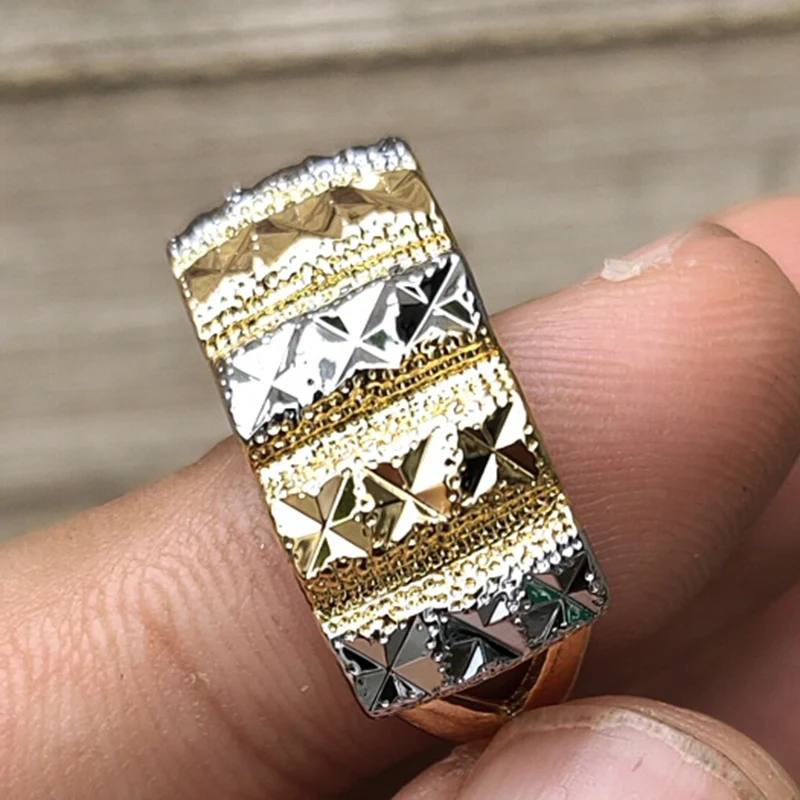 Saudi Arabia Wedding Gold Color Rings For Women Dubai Bride Gift Ethiopian  Africa Bangle Arab Wedding jewelry Bijoux Dubai Ring