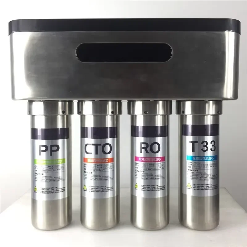 Home Use Automatic Flush Reverse Osmosis System Stainless Steel RO Water Filter Purifier Systems