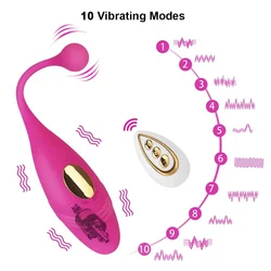 Vaginal Vibrator Female Electric Stimulation Wireless Remote Control Love Egg Massage Wearable Chinese Balls Adult Toy For Woman