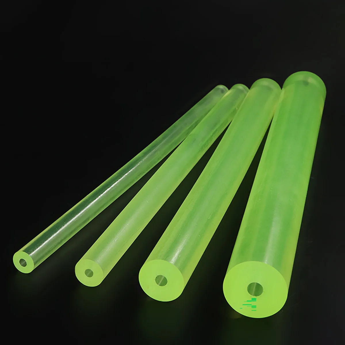 PU Plastic Pipe Bar Polyurethane Hollow Rod Gaskets Shock Absorber OD16-70mm ID6-40mm L240/500mm