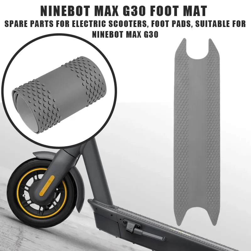 Alfombrilla adhesiva para patinete eléctrico Ninebot MAX G30, antideslizante, de goma, Kickscooter, cubierta adhesiva para Pedal, piezas de reparación
