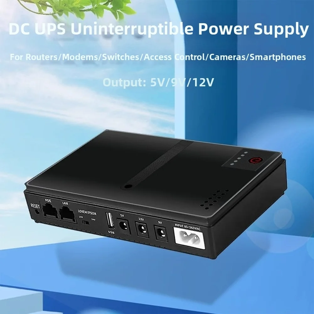 10400mA Portable Uninterruptible Power Supply 18W UPS Backup Power Supply For Routers Modems Security Systems With Battery