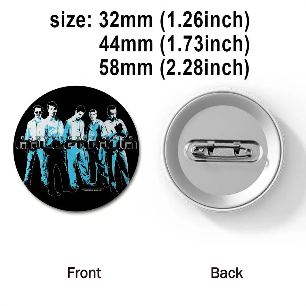 B-Backstreet Boys BSB Rock شارات مستديرة رائعة شارة دبابيس دبابيس الإبداعية للملابس قبعة ظهره هدية الملحقات #5