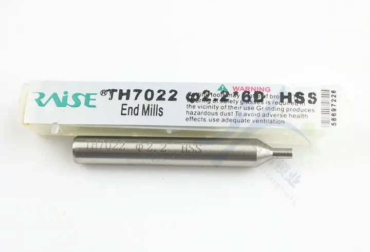 TH7022 Raise high speed steel vertical lead wire 2.2 MM -raise endmill with 2.2 MM needle positioning