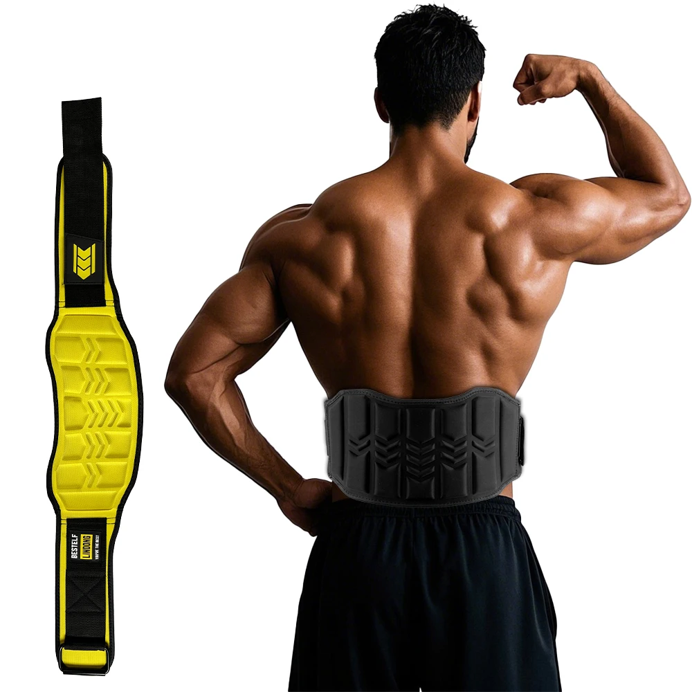 

Регулируемый пояс для поддержки спины и стабилизации при тренировках - влагостойкий пояс для тяжелой атлетики, приседаний, становой тяги и жима лежа (1 шт.)