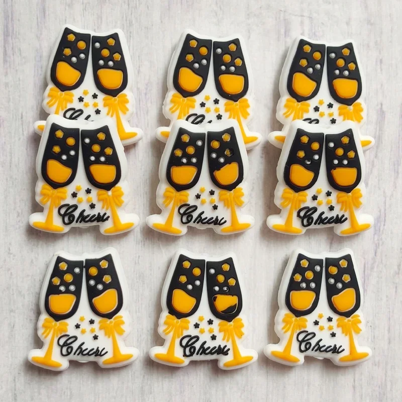 20pcs New Goblet Silicone Focal Beads BPA Free Baby Teething Chewable Toys DIY Pacifier Chain Jewelry Bracelet Making Accessory