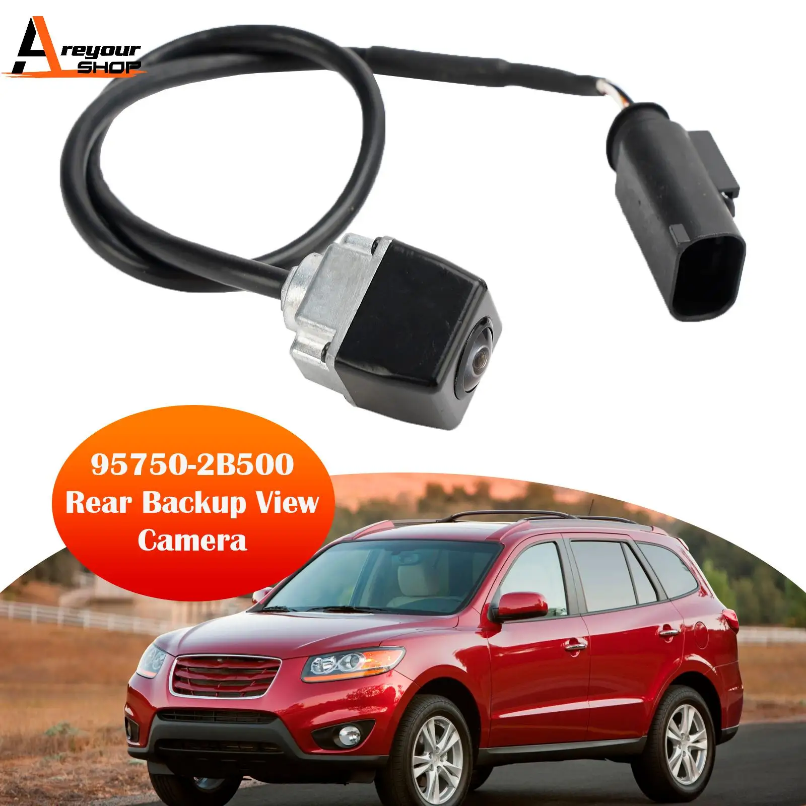 

Areyourshop Rear Backup Reverse View Camera 95750-2B500 For Hyundai Santafe 2010-2012