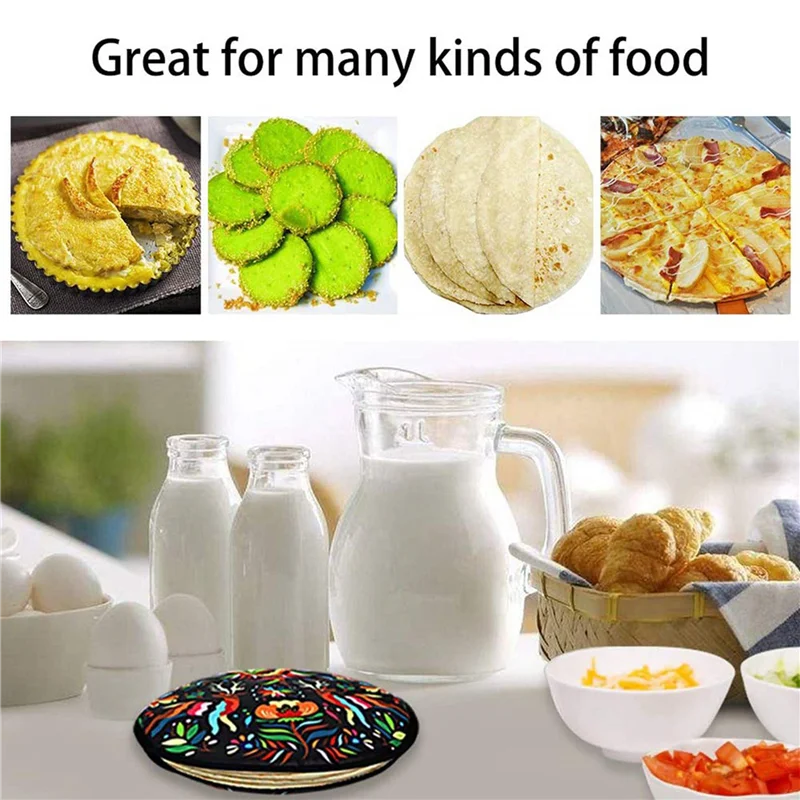 4 Uds. Bolsa de tela de 12 pulgadas para Burrito, bolsa calentadora de tortillas portátil para el hogar para microondas restaurante comida panqueque,C