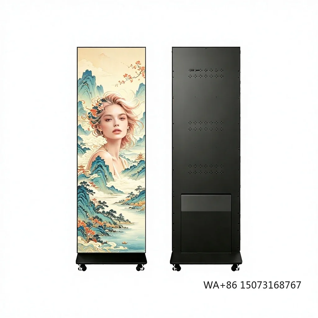 

Indoor Foldable Mobile LED Advertising Machine 2mm Pixel Pitch IP65 Rating HDR10 1000cd Brightness SDK Digital Signage Display