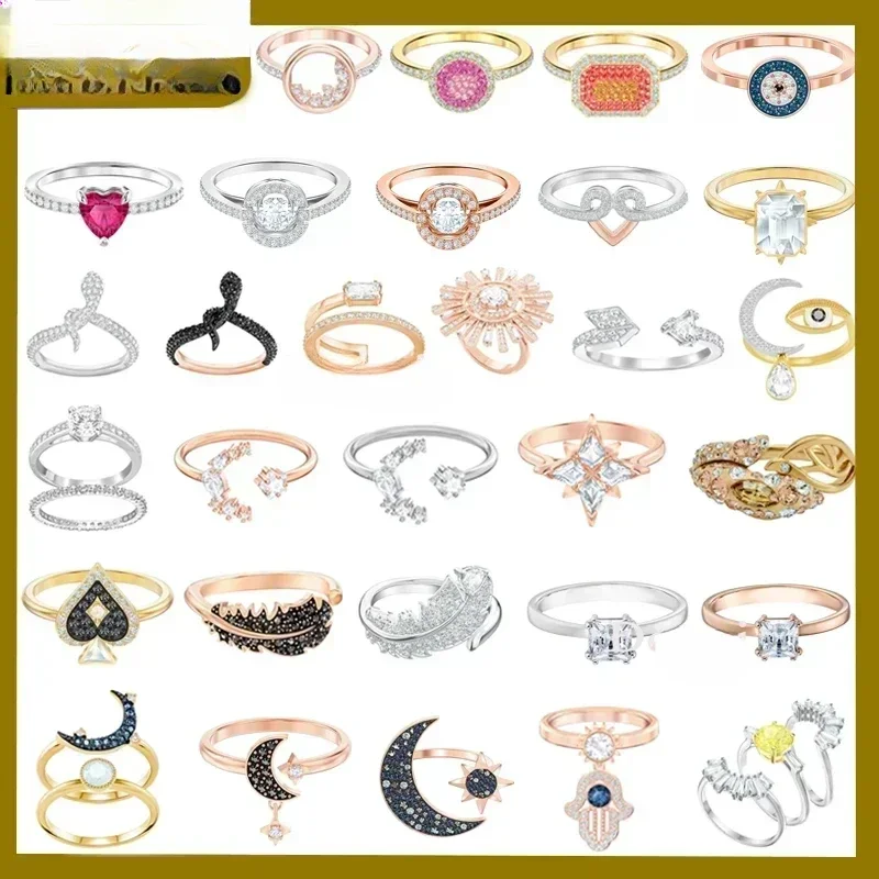 

2025 New 925silver High Quality Original Logo Naughty NORTH Dance Series Women's Rings, Moon Star Feather , Simple Enhance charm