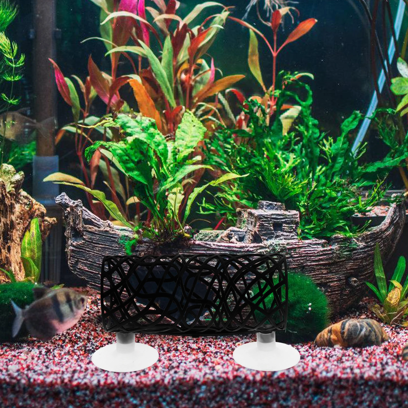 

1 Set Decoration Hollowed Cave Decor Easy Install Abs Material Bed Ornaments Betta Hide Decor Aquarium Fish Tank Decoration