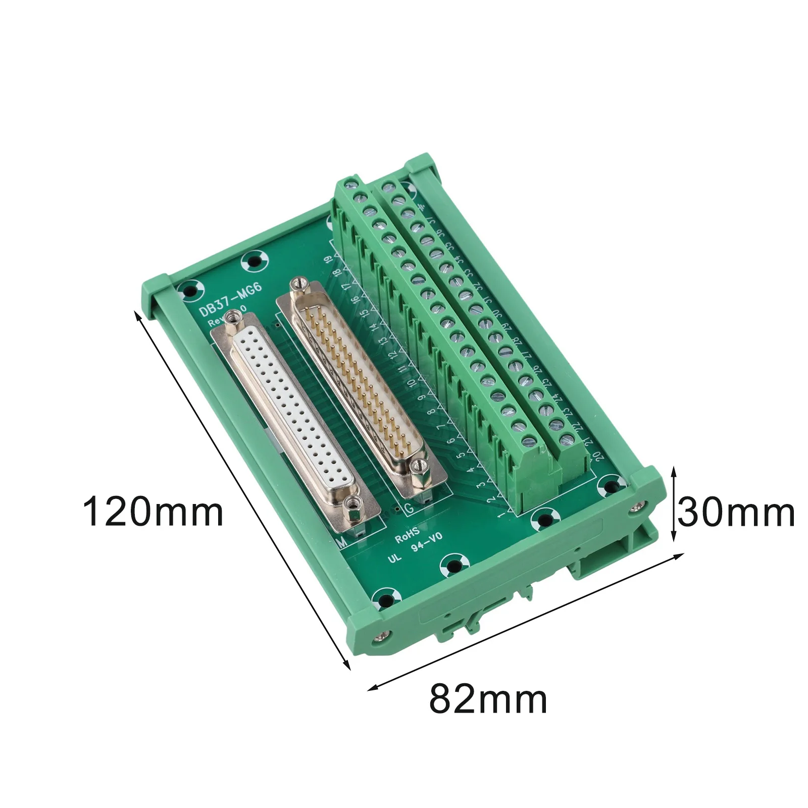D-SUB Adapter DB37 Terminal Block Electrical Projects Temperature Range -20 To 70 Dual Layer Terminal Compatibility