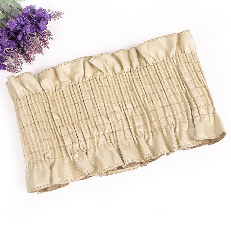 مشد للخصر كبير الحجم باللون الأسود والأحمر وحزام مطاطي لفساتين الخريف والشتاء وإكسسوارات الملابس النسائية #2