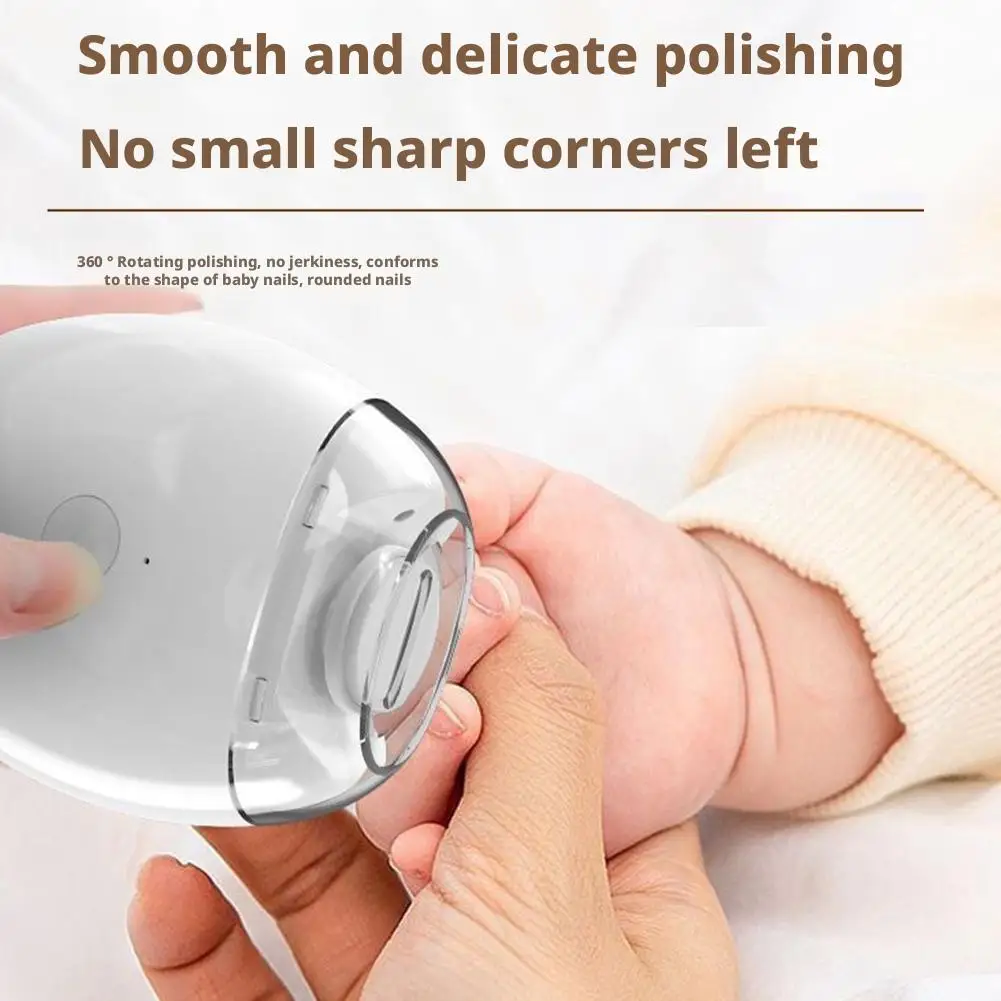 2 IN 1 Electric Nail Trimmer Grinding and Polishing with Light Automatic Nail Trimmer  For Baby Adult Nail Care