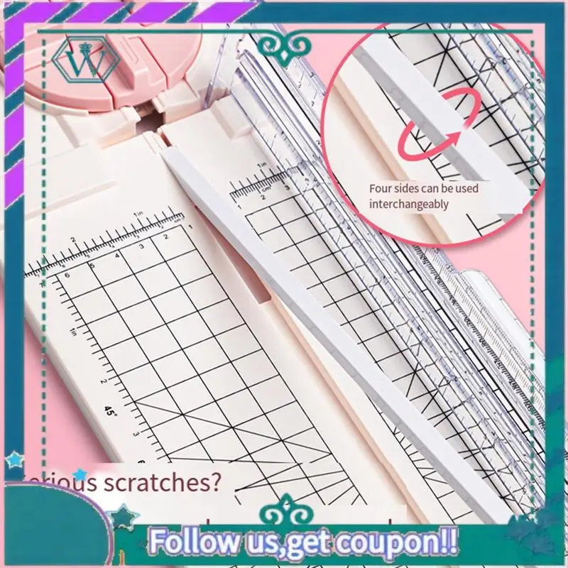 

4-In-1 Paper Trimmer 12In Craft Paper Cutter For Multi-Function Scrapbooking Tool Blue