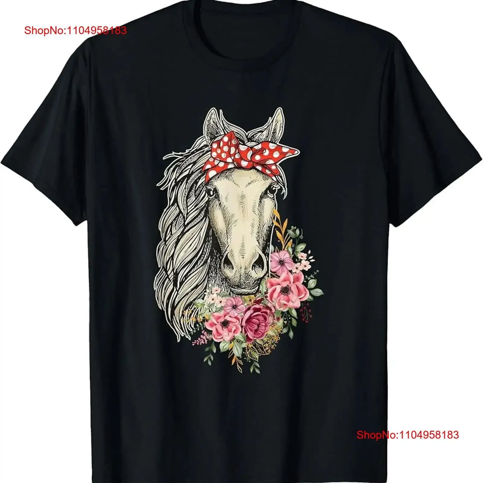 

Horse Bandana Horses Animal Horseman Horseback Equestrian T Shirt vintage Washed Soft Breathable Top For Everyday Wear Casual