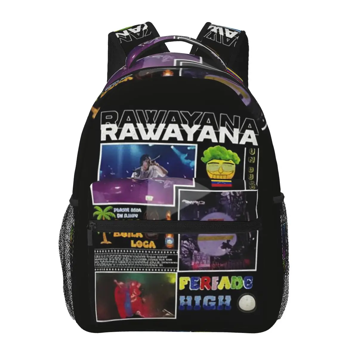 

Band Rawayana Donde Es El After Album Print Student Backpack School Bag Daypack for Boys Girls Fashion Bookbag Shoulder Bags