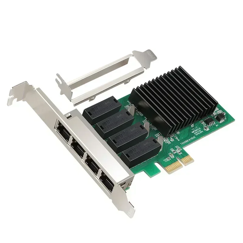 Placa de rede gigabit completa de 4 portas PCIe 1X para porta de rede de servidor de 4 portas EXSI agraciamento sem medo roteamento suave 8111H