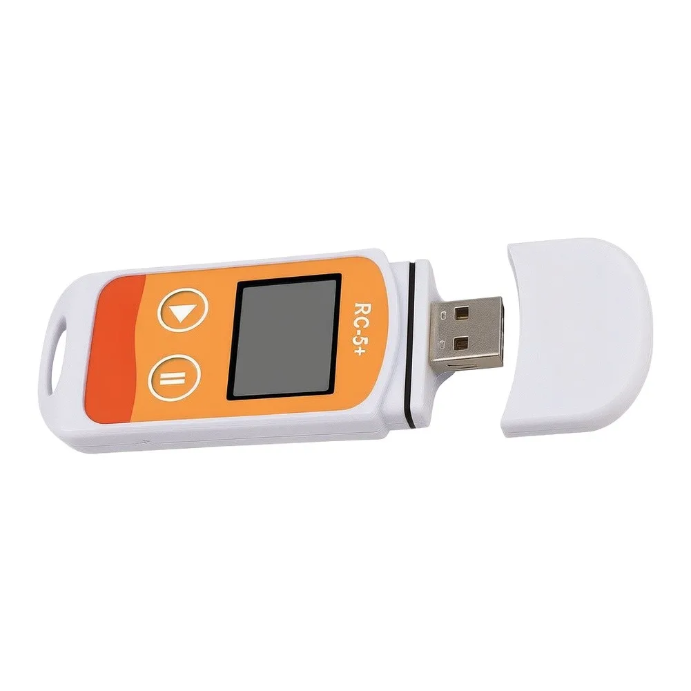 USB Temperature Data Logger RC 5+ for Food Pharma Logistics with 32000 Record Storage and Direct PC Export Capability