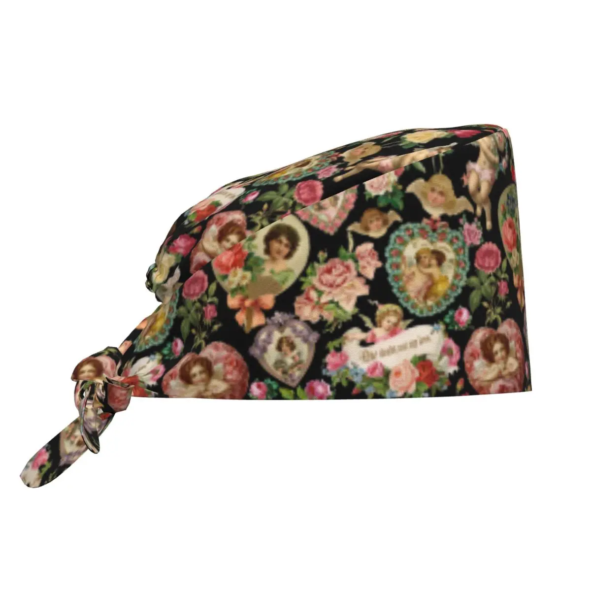 Victorian Angel Baroque Valentine Pattern Working Cap Surgical Hats Women Men Operating Room Cap Operator Hats Lab Works Hat