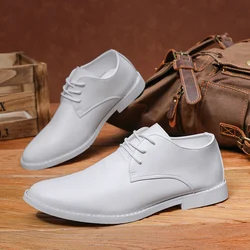 Men's Dress Shoes Pointed Toe Breathable Elegant Fashion Comfortable Wear-Resistant Casual Lightweight White Shoes Summer 2023