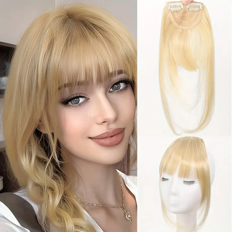 

LUPU Multi Color Hair Clip in Bangs Thick French Clip in Hair Extensions Wispy Fake Hairpieces for Women Fringe with Temples